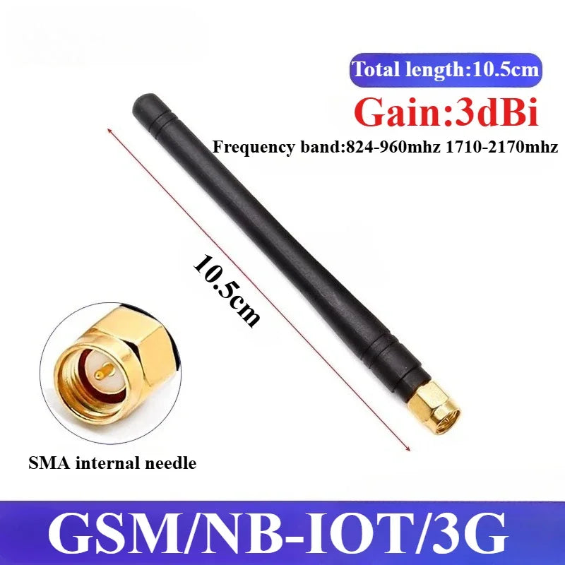 1Pcs 868MHz 915MHz Antenna 3dBi-10dBi SMA Male Head GSM/GPRS/2G/3G Antenna Waterproof Rubber Rod Antenna