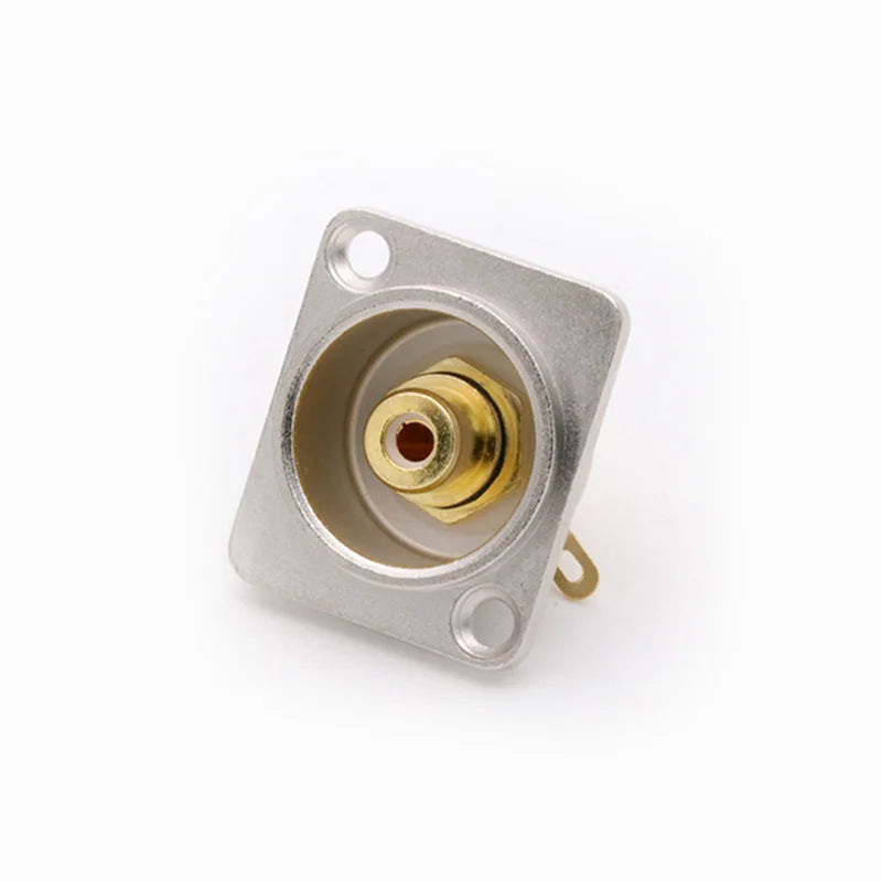2pcs  Female RCA Panel Mount Chassis Socket Connector, Excellent quality, Black Female Socket, Red&Black Colors Available