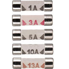 100pcs/boxed 6x25mm Ceramic Fuse 1A 3A 5A 10A 13A British Plug Fuse Insurance Fast Blow Tube Fuses Assortment Kit