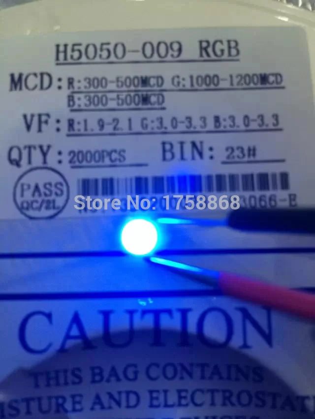 100pcs 5050 RGB SMD/SMT LED PLCC-6 3-CHIPS Super Bright lamp light High quality SMD LED