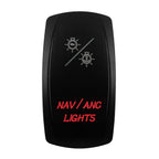 Red Led Light Rocker Switch 12V/24V SPST DPDT Toggle Switch ON OFF/ ON OFF ON Backlight Latching / Momentary Dash Panel Control