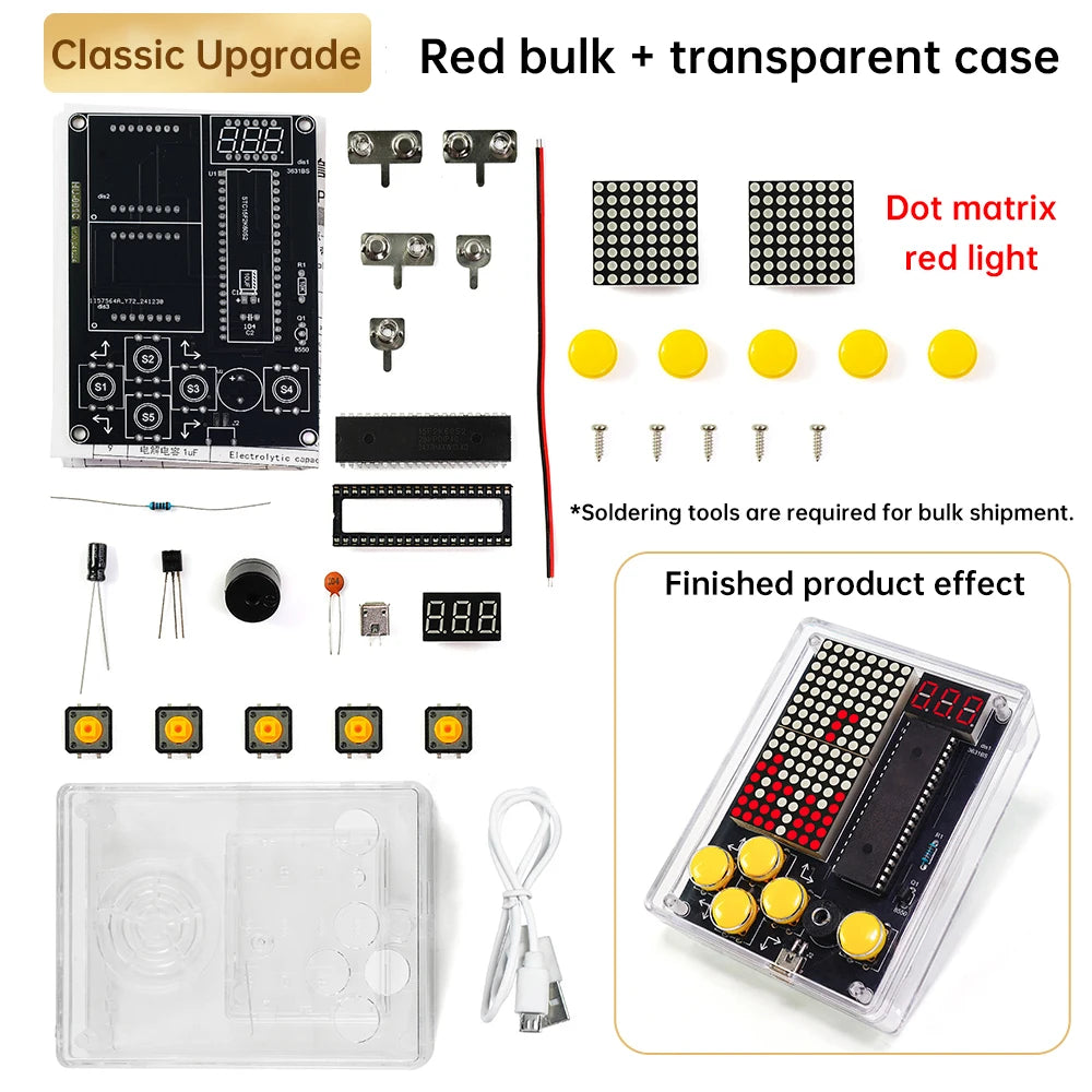 Pixel Gamer DIY Kit Pocket Gamer 51 Microcontroller Electronic Circuit Teaching Experiment Soldering Practice Module