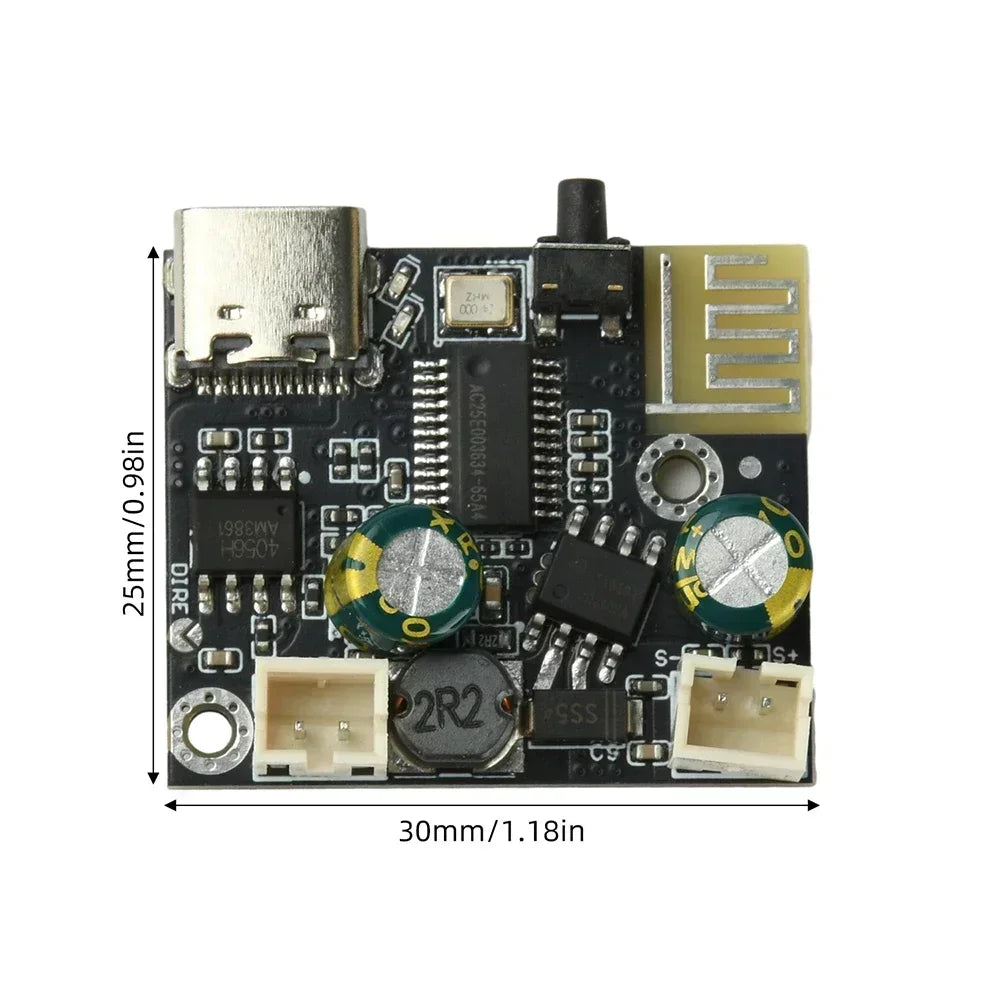 BPM13 Plus Mono Bluetooth Power Amplifier Board 6W Power Bluetooth 5.4 Amplifier Module with PC Sound Card Type C