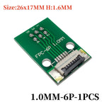 FFC/FPC Adapter Board with Soldered 1.0MM Flip Cover Lower Connector Straight or Bent Pins Available, 4/6/8/10/12/14/16/20/30P
