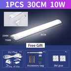 Led Tube Light With Switch Wire 110V 220V 10W 20W Lighting Strip Lamps 30/50cm For  Living Room Bedroom Closet Kitchen Lamp