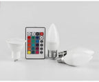 1-10PCS Smart RGBW LED Bulb Spotlight E27 E14 B22 GU10 6W 10W with Infrared Remote Control Suitable for Colorful Home Lighting