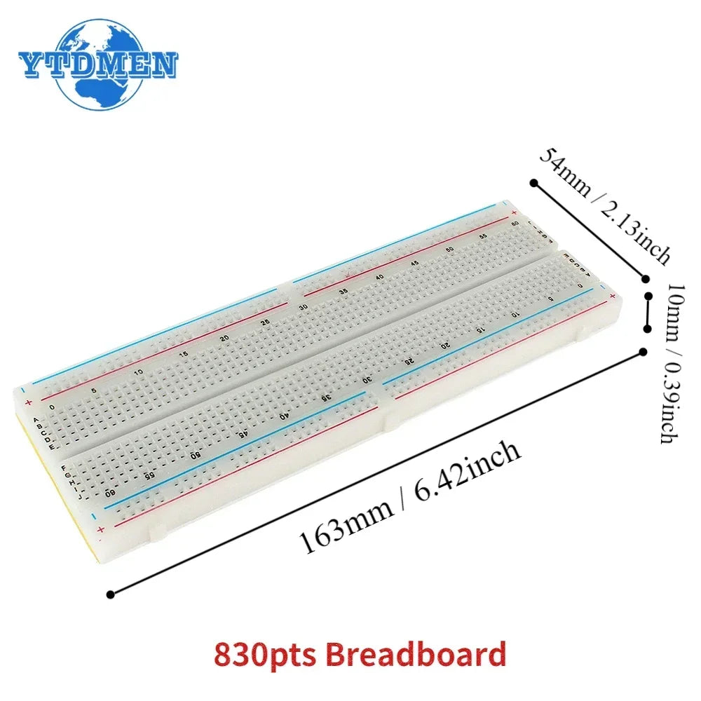 Breadboard Jumper Wire Kit MB102 Breadboard 830 Point Solderless Pcb Test Develop Bread Board Jumper Cable Electronics Diy Kits