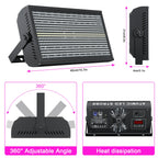 U'King 6Pcs 200W LED RGBW 48+8-Segment Strobe Lights With Flightcase/6Pcs Strobe Lights/Only 1Pcs Flightcase For Party Show KTV