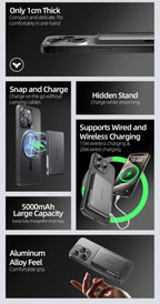 MOVESPEED S05Pro Magnetic Power Bank 5000mAh Wireless External Battery with Stand for MagSafe Powerbank for iPhone 16 15 Samsung