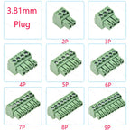 10PCS 2.54/3.81/5.08MM 2EDG 15EDG 2/3/4/5/6/7/8 Pin Screw Terminal Block Connector Pitch Plug+Straight/Curved Needle Pin Socket