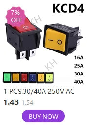 KCD1 10A 12V 220V  Rocker Switch LED Dot Light Car Boat Round ON/OFF SPST Switch