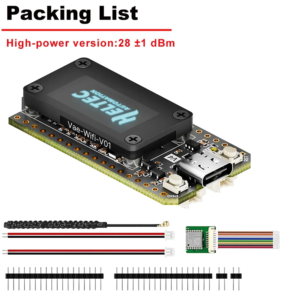 Heltec WiFi LoRa 32 V4 ESP32-S3 SX1262 High Power Development Board, OLED Display Module for Meshtastic IoT Devices Arduino