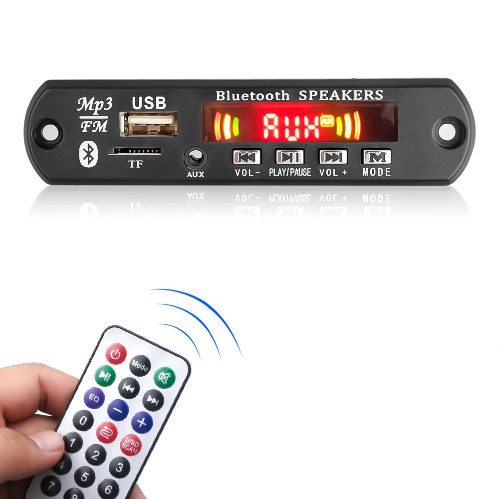 2*40W 80W Amplifier Bluetooth MP3 Decoder Board Handsfree mp3 Player 5V-26V 12V Car FM Radio Module AUX TF/U-Disk For Speaker