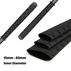 X Pattern Black 15 18 20 25 30 35 40 50 60mm Heat Shrink Sleeve for Fishing Rod Grips Non Slip-Insulation-Waterproof Wrap Tubing