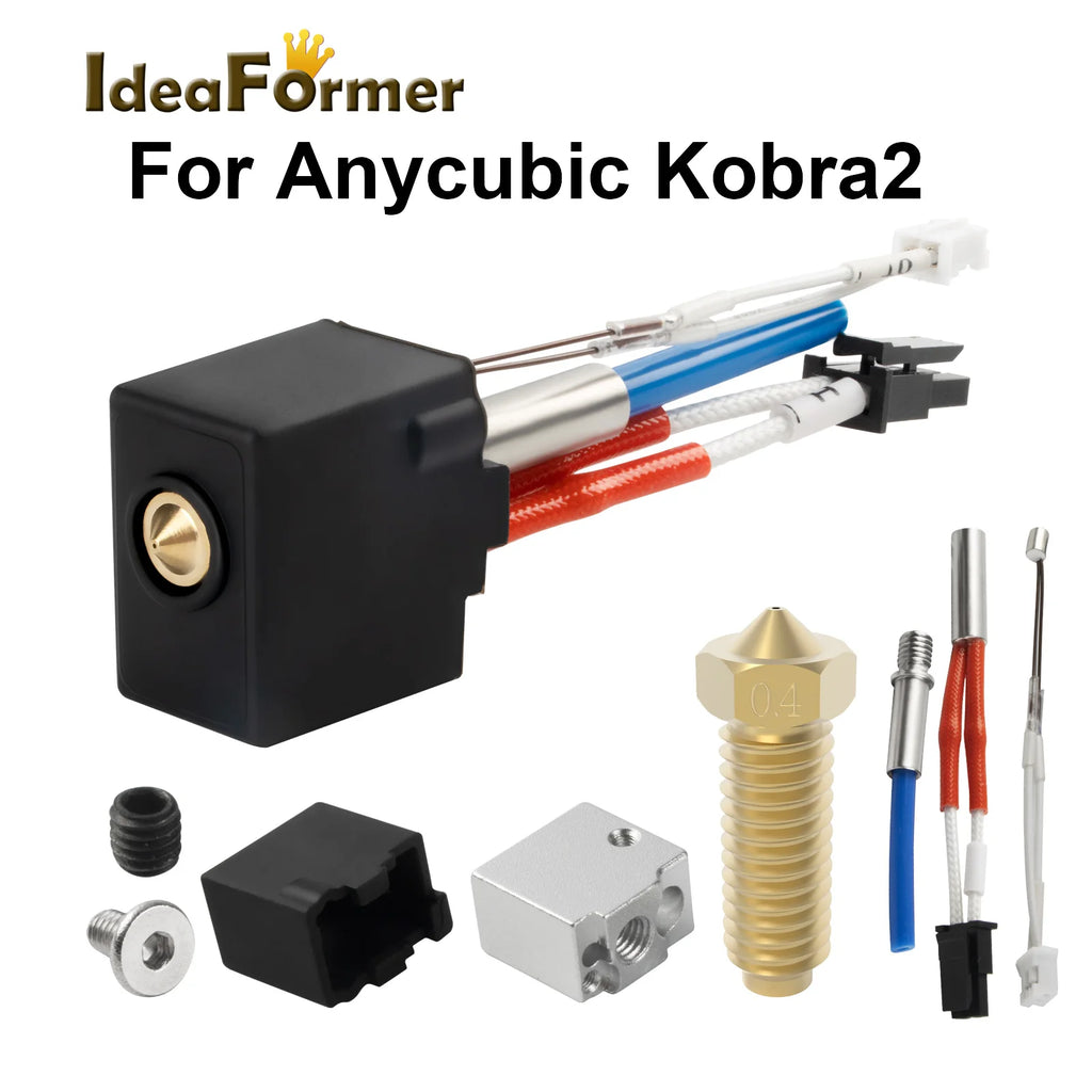 For Anycubic Kobra 2 Hotend Kit 24V 60W Heater Cartridge Thermistor 0.4mm Print Hot End For Kobra2/Kobra2 Plus/ Kobra2 Pro