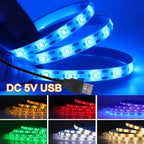 USB LED Strip Light DC5V 2835 Flexible LED Tape Warm Cold White Red Green Blue Room Decor Ribbon Diode Kitchen Cabinet Light