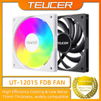 TEUCER UT-12015 120mm ARGB FDB Bearing Slim Cooling Fan High-Performance PC Case Fan for CPU Cooling and PC Builds