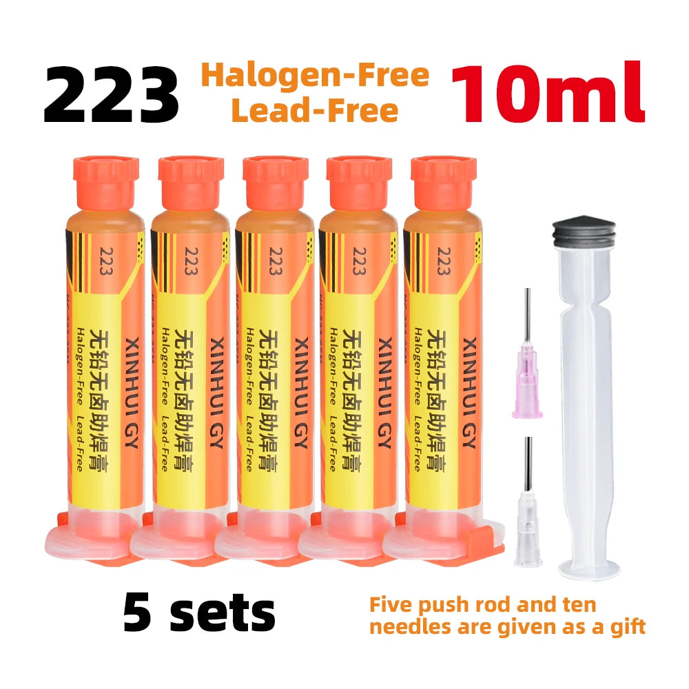 BGA Repair RMA-223 Lead-Free Halogen-Free Flux for Reflow Soldering with Low Smoke and Odor-Free Flux