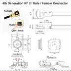 10PCS/LOT 4th Generation IPX-1/MHF4 Male Plug Antenna Base U.FL SMT PCB RF Coaxial WiFi Connector Antenna Board Terminal