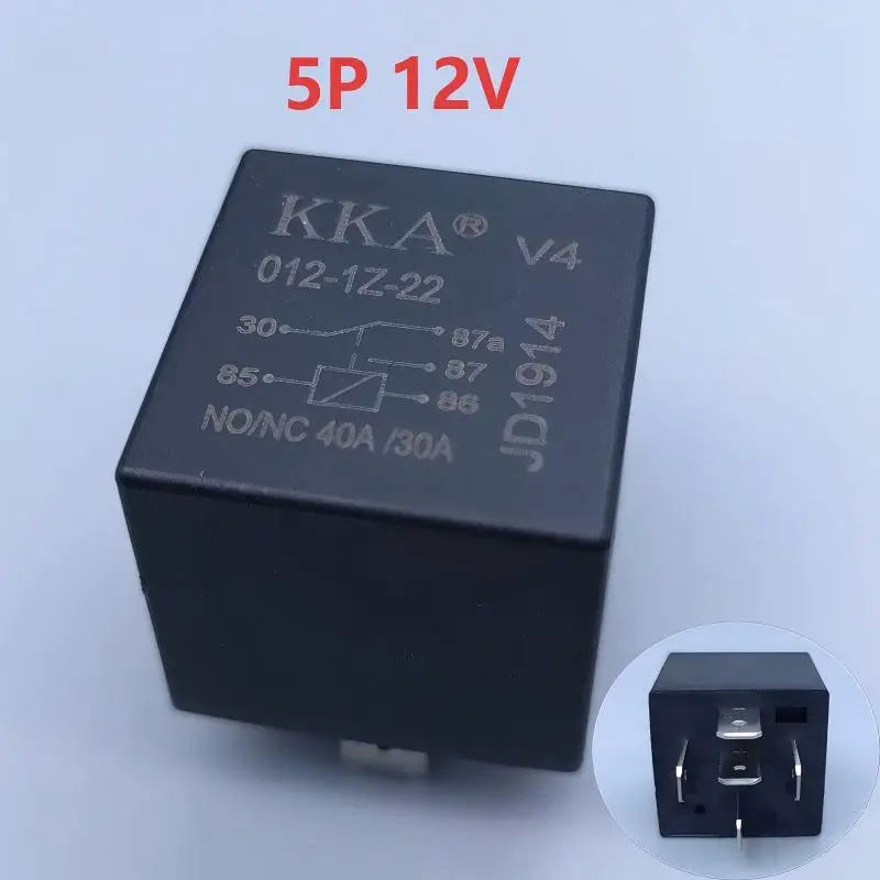 Automotive Relay 12V 24V 4PIN 5Pin 40A Car Relay with Black Red Copper Terminal Auto Relay Socket SPDT Harness Cable