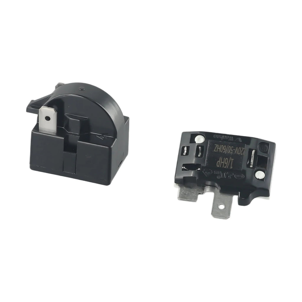 1pc Refrigerator Starter Overload Protector For Refrigerator PTC Start Relay 1/2 Pin 15 Ohm + 1/6H Compressor Overload Protector