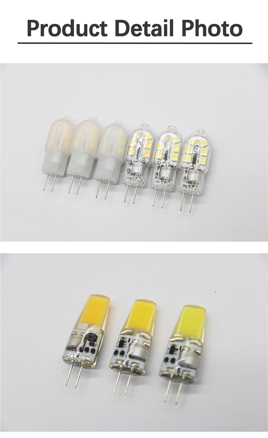 2pcs Mini G4 12V 24V LED Lamp Dimmable Light 3W COB Bulb AC DC 12V Lampada COB 360 Beam Lampada G4 COB Lights Replace Halogen