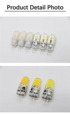2pcs Mini G4 12V 24V LED Lamp Dimmable Light 3W COB Bulb AC DC 12V Lampada COB 360 Beam Lampada G4 COB Lights Replace Halogen