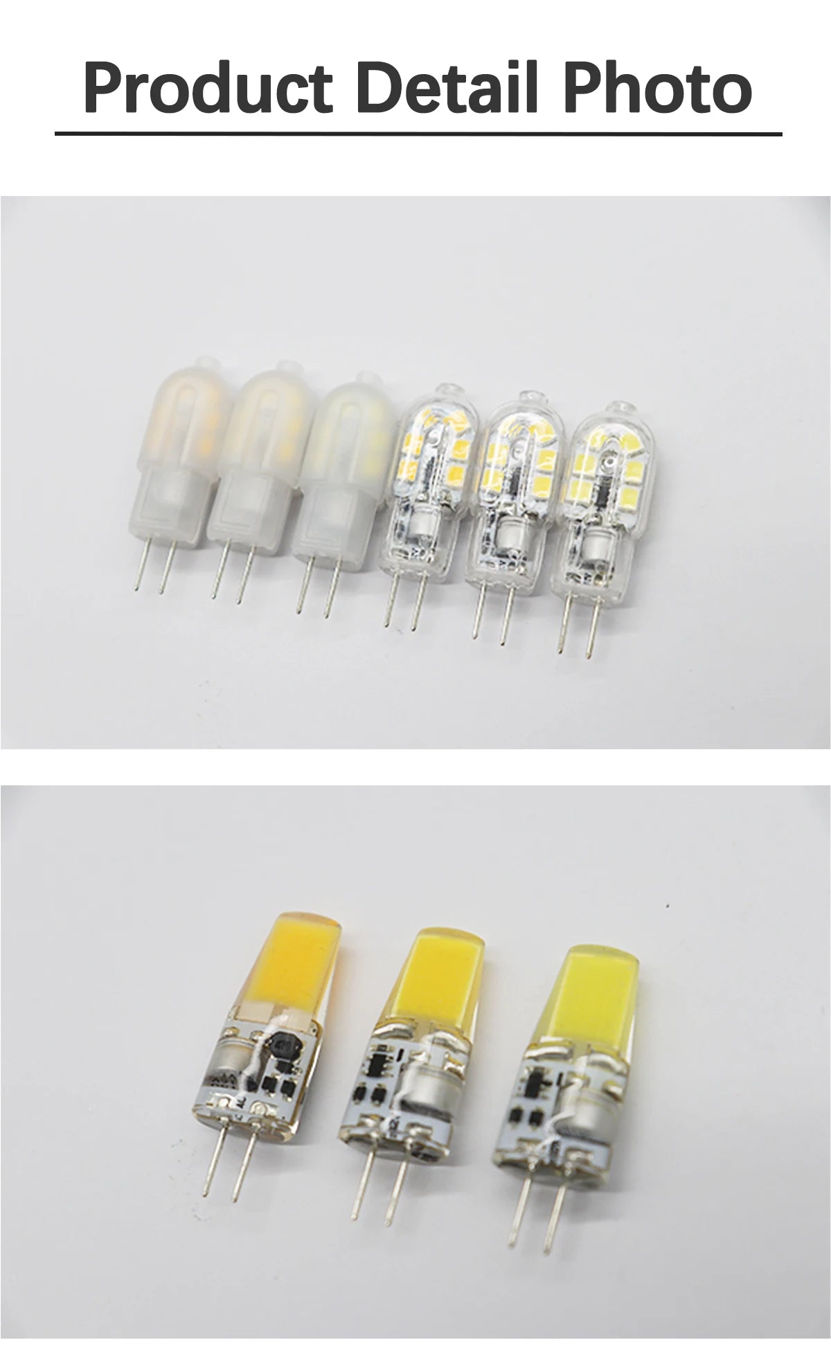 2pcs Mini G4 12V 24V LED Lamp Dimmable Light 3W COB Bulb AC DC 12V Lampada COB 360 Beam Lampada G4 COB Lights Replace Halogen