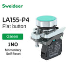 XB4 Button Switch Momentary Self Reset Flat High Head 22mm Power Push Button Switch with Light XB4-BA42 BA31 BA51 10A NC/NO Red
