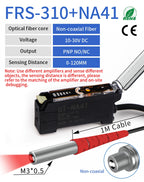 GTRIC Fiber Optic Sensor Amplifier,10-30V DC 3-wire PNP NO/NC NA41 ,Coaxial Non-coaxial Diffusion Optical,Photoelectric Sensor