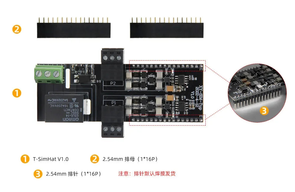 LILYGO T-SimHat CAN RS485 Relay 5V Optocoupler Isolation Module