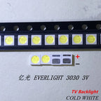100pcs 3030 Backlight High Power LED DOUBLE CHIPS 1w 1.5W 2w 3V-3.6V 6v lextar JUFEI AOT Cool white PT30A66 TV