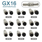 5PCS Docking Connector GX16 Aviation Plug Male Female 16mm 2/3/4/5/6/7/8/9/10 Pin Socket Circular Aviation Connector
