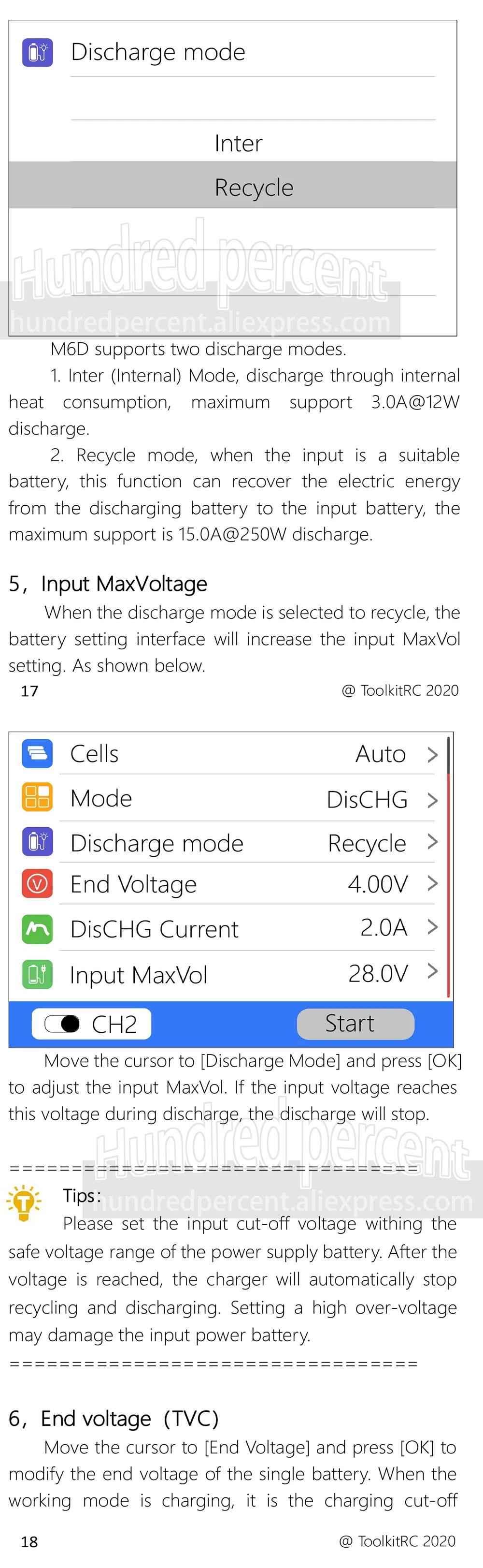 ToolkitRC M6D V3 500W 15A DC Dual Channel MINI Smart Charger Discharger For 1-6S Lipo Battery FPV Model Spare Part Replace