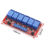 1 2 4 6 8 Channel 5V 12V 24V Relay Module Board Shield with Optocoupler Support High and Low Level Trigger for Arduino