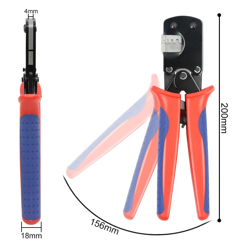 JST Terminals YE-013BR Crimping Tool XH2.54/PH2.0/ZH1.5/SH1.0/ DuPont 2.0/2510 Molex Mini Ratchet Pliers 0.03-0.5mm²/32-20AWG
