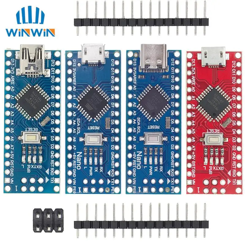 AITEWIN Promotion For arduino Nano 3.0 Atmega328 Controller Compatible Board  Module PCB Development Board without USB V3.0
