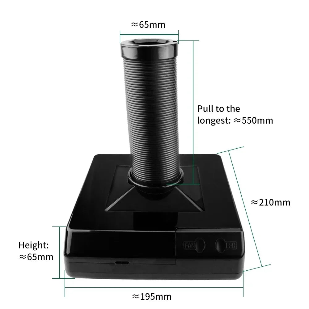 LUXIANZI 60w Soldering Smoke Absorber ESD Fume Extractor LED Light Activated Carbon Filter Sponge Solder Smoking Instrument 220v