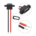 Waterproof USB3.1 Type C Female Panel Mount Socket 2Pin 3A High Current Fast Charging Welding Connector with Rubber O Ring Seal
