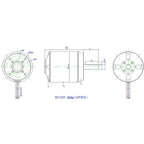 FEICHAO 6374 170KV Brushless Motor w/ Hall Sensor 2800W Electric Off Road Engine 10MM Motor Shaft 36V High Speed Electric Motor