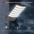 Solar Street Lights Outdoor Waterproof 50000LM Wide Angle Solar Light Parking Light with Motion Sensor for Security Street Light