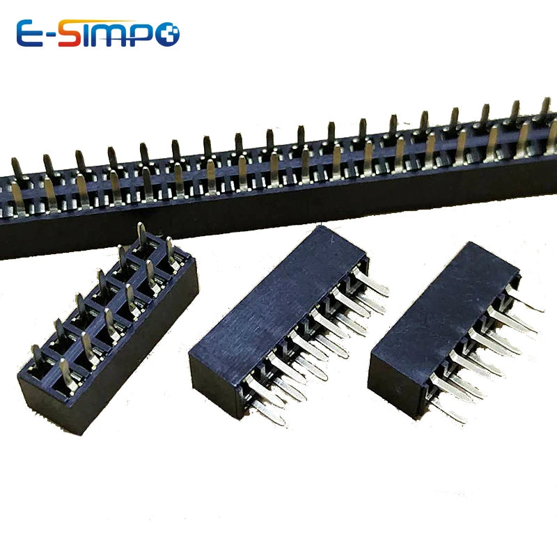 10pcs 2.54mm Ph5.0 Short Profile Double Row Straight 2x3P/5P/6P/10P/12P/20P/40P Rohs Gold Pcb Male Female Pin Header Connector