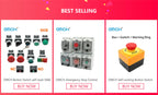 OMCH Self-Locking Button Switch with Box, Mushroom Head, Red Sign, NO + NC, AC660V, 10A, Emergency Stop