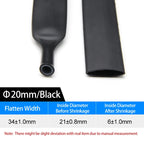 4:1 Double Wall Adhesive Heat Shrink Tubing Black Polyolefin Glue Lined Tube 4-52mm Waterproof Wire Cable Protective Sleeve