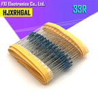 100PCS 33 ohm 1/4W 1% Metal film resistor 0.25W 1/4w resistance