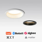 Recessed Tuya Bluetooth/Zigbee Matter 3CCT Smart LED Downlight 110V/220V 5W-12W Spotlight Bedroom Kitchen Indoor Downlight