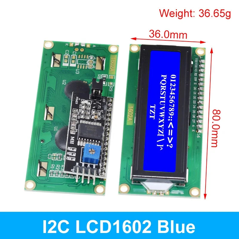 TZT LCD1602 LCD 1602 2004 12864 LCD Display Module Blue Green Screen 16x2 20X4 Character  HD44780 Controller