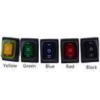 KCD4-203 Heavy Duty 16A 250VAC 30x22 Waterproof Rocker Switch 6pin DPDT ON OFF ON 12V 220V Red Green LED Light Rocker Switch
