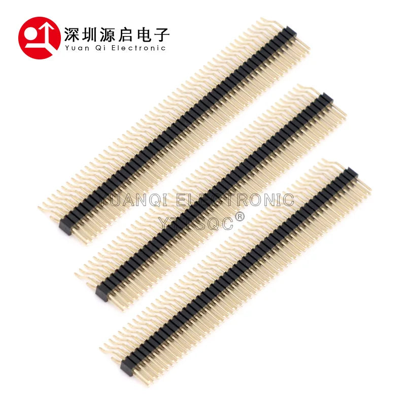 0.1" 1.27mm Pitch 2x50P Double Row Right Angle SMT/SMD Surface Mount PCB Board Pinheader PH2.5 Solder Male Pin Header Connector
