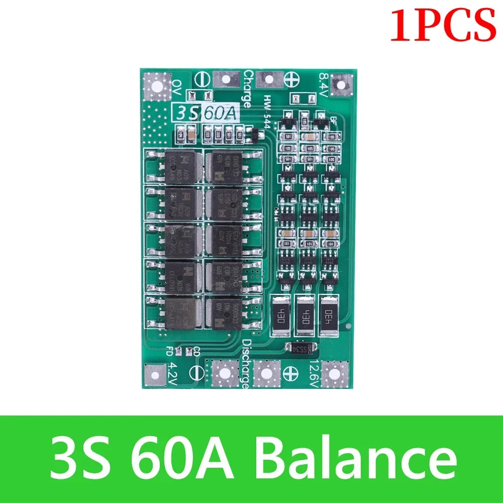 BMS 3S/4S 5A 10A 20A 25A 40A 60A Li-ion Lithium Battery Charger Protection Board 18650 For Drill Motor 12V with Enhance/Balance